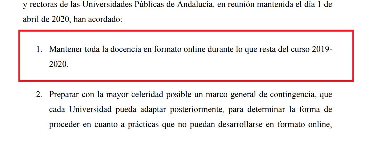 Resulta descorazonador observar que existiendo un consejo consultivo al que pertenezco como el CAU donde tienen representación estudiantes, Parlamento Andaluz y consejos sociales, vayan Rectorados y Administración a tomar decisiones tan grandes sin recabar la voz de la sociedad.