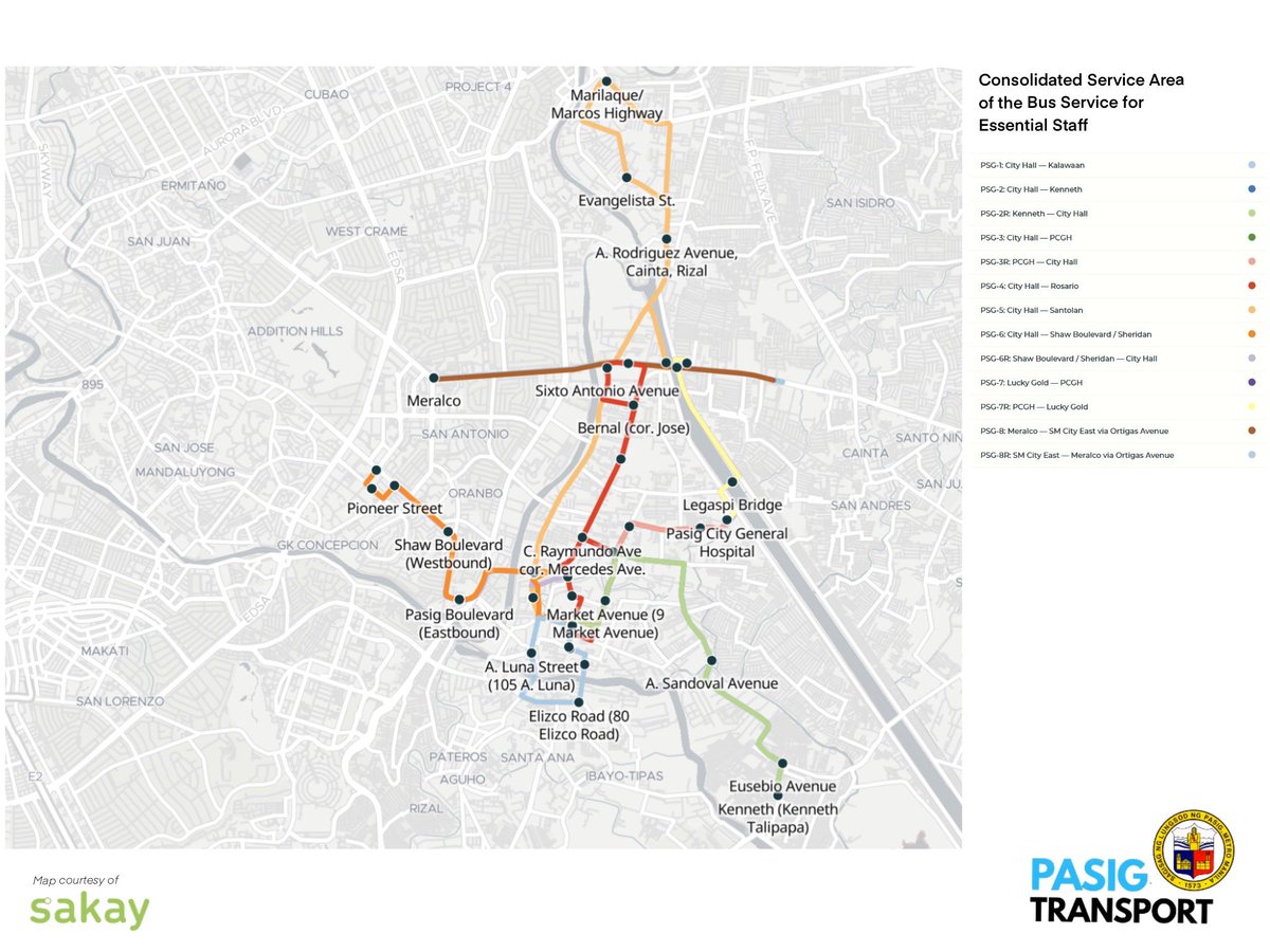 PasigTransport's tweet image. Tuloy tuloy ang ating libreng sakay para sa mga essential frontline personnel at health workers. Gamit pa rin dito ang mga bus ng Pasig Bus Service at Tanghalang Pasigueño, Comet ng @GET_COMET, at eSakay ng @meralco 

- a thread 

#COVID19PH