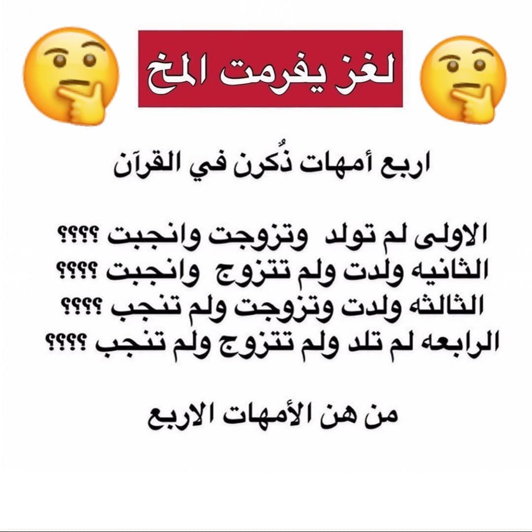 اربع امهات ذكرن في القران الاولى لم تولد وتزوجت وانجبت