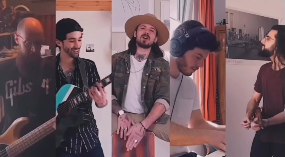 Confinés chacun de leur côté, les membres du groupe Arcadian interprètent "Essayer" en live !

"Essayer d'y penser, même si y a danger
C'est par nous que tout ça va changer"

🎵 PAROLES : genius.com/Arcadian-essay…