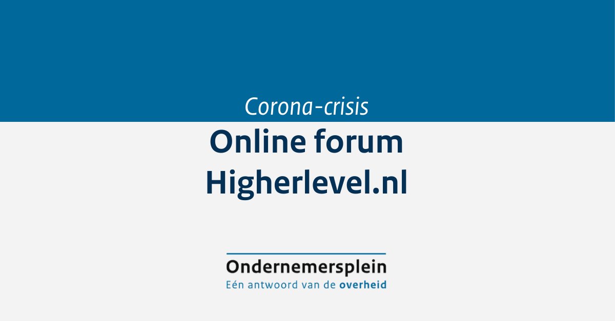 Op dit forum met meer dan 65.000 ondernemers worden alle onderwerpen rondom ondernemerschap besproken bit.ly/2IOm1iy

#coronacrisisnl