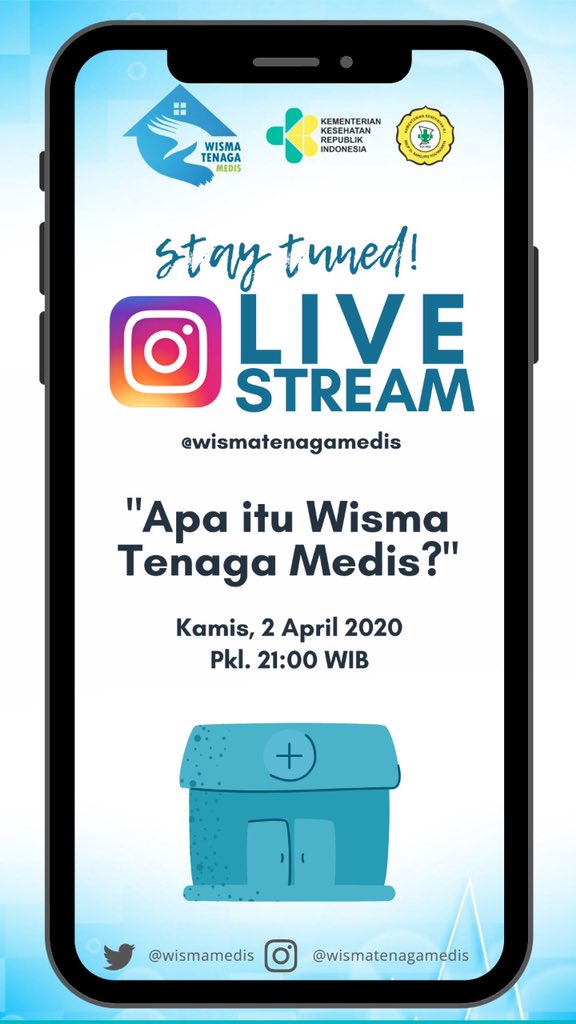 Tak kenal maka tak sayang. Maka dari itu, yuk kenalan lebih dalam sama orang-orang di balik #wismatenagamedis.

Malam ini, pukul 21.00 WIB, kami akan live di Instagram untuk menyapa dan menjawab pertanyaan teman-teman perihal gerakan ini. Silakan bergabung!