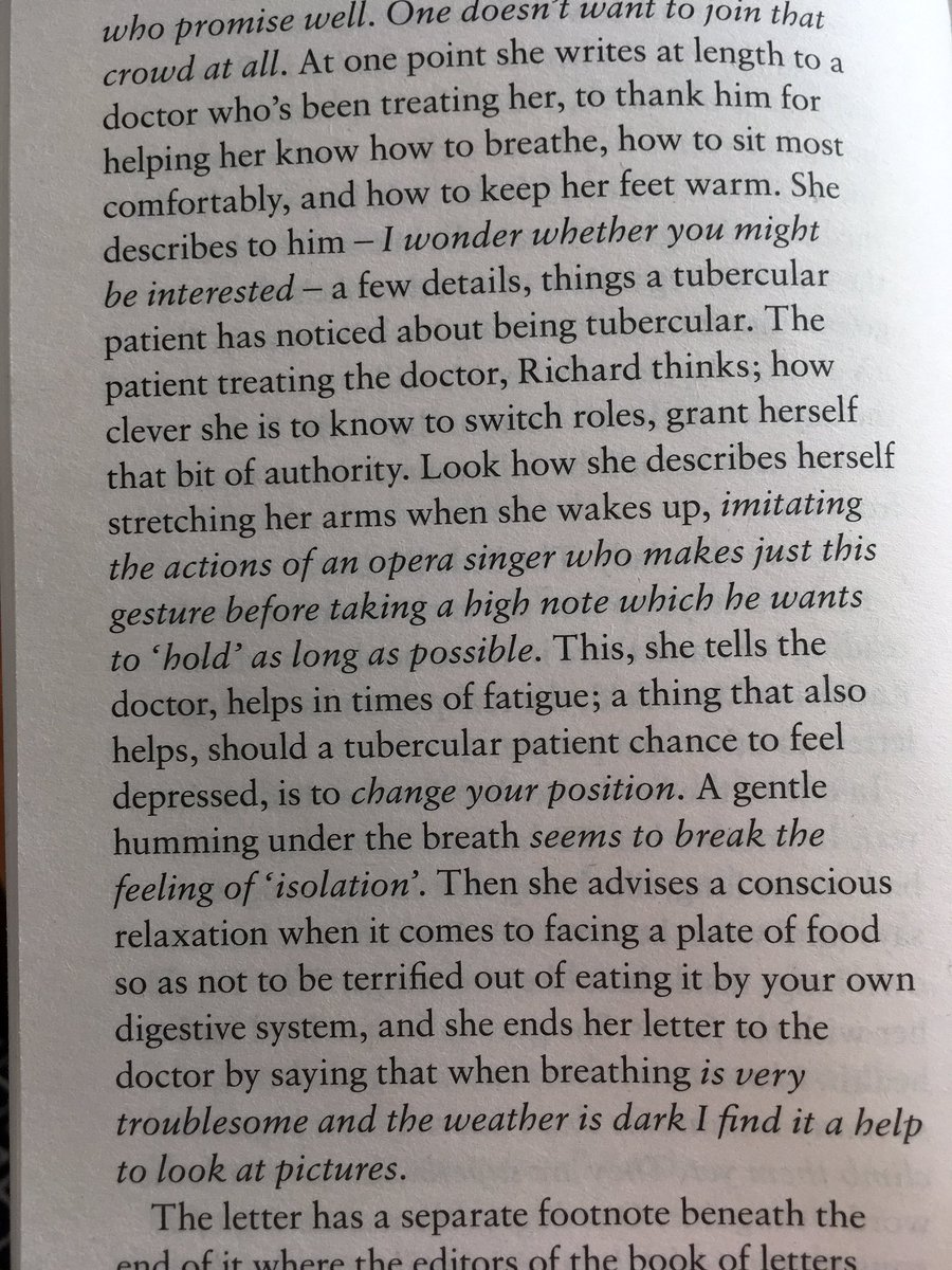 amyjcreech's tweet photo. Reading this wonderful book at the moment and loved this excerpt from Katherine Mansfield’s letter to her physician. Seems pertinent. https://t.co/sKotweI0pd