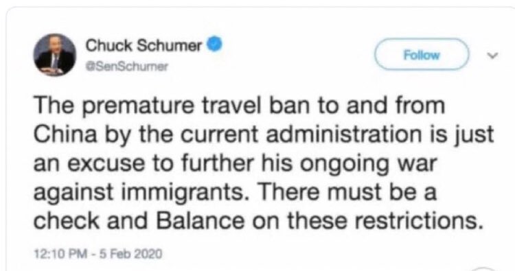 Crying eyes Chuck Schumer later deleted this tweet. Why?