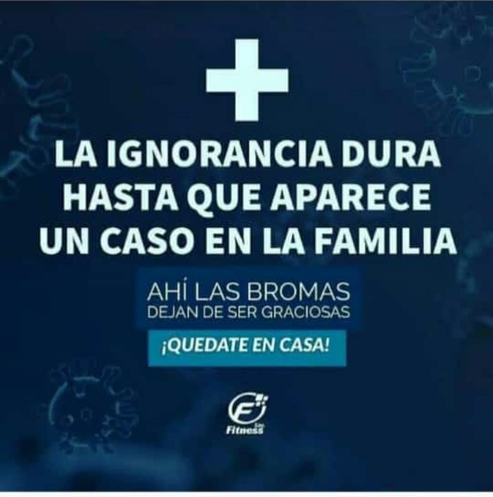La ignorancia dura hasta que aparece un caso en la. Familia
Ahí la broma deja de ser graciosa
#QuedateEnCasa 
#QuedateEnTuCasa 
#soyfevesar 
<a href="/randy2re/">G/B Randy Rodríguez</a> 
<a href="/CentralReedan/">REDAN Central de Bomberos y Bomberas</a> <a href="/RedanCapital/">Redan Capital Bomberos</a> <a href="/PCADREEDANCENT/">REDAN CENTRAL</a> <a href="/PCivil_Ve/">Protección Civil</a> <a href="/MoissMoralesRo2/">Moisés Morales Rodríguez</a> <a href="/7cesarortiz/">Julio Cesar Ortiz H.</a> @PCCarabobo