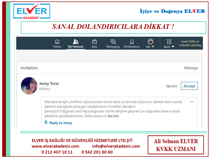 SANAL DOLANDIRICILARA DİKKAT !