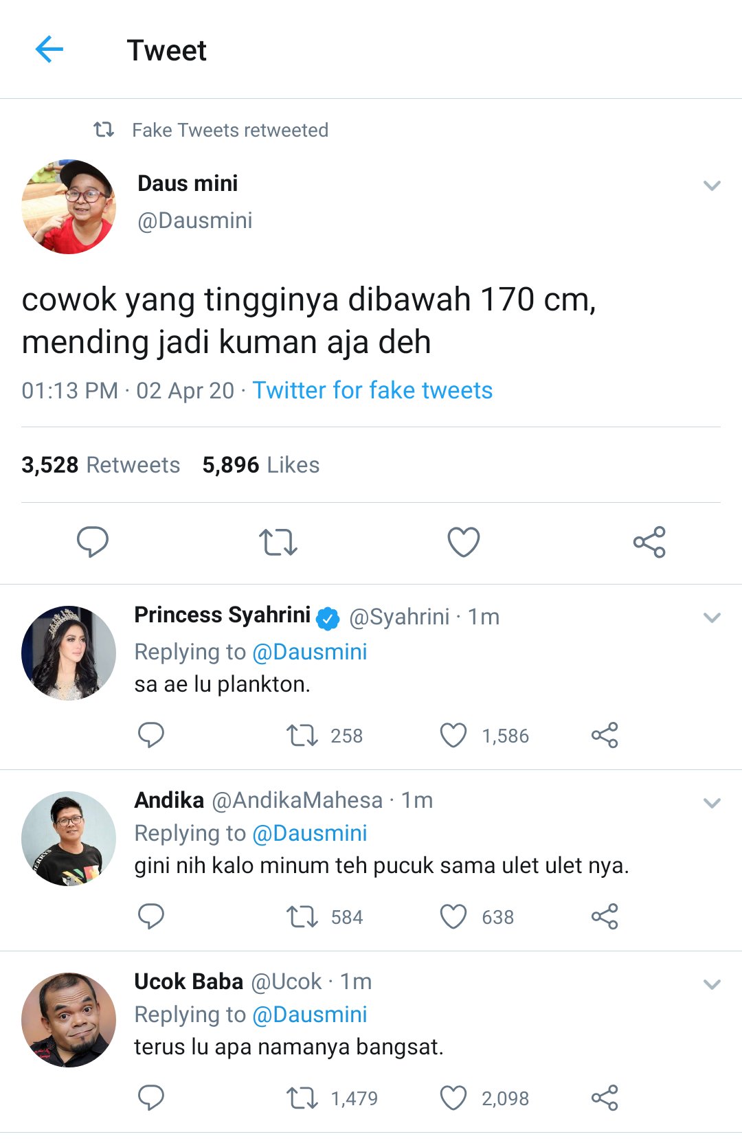 Fake Tweets on Twitter: