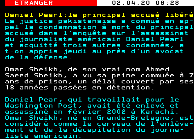 Daniel Pearl:le principal accusé libéré