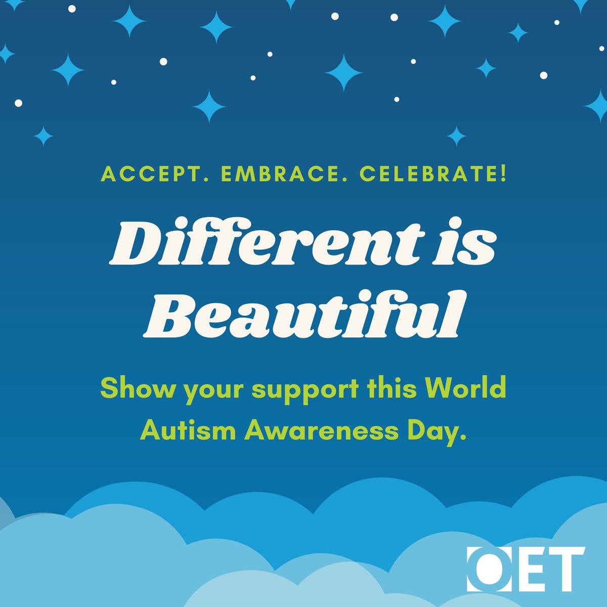 OETOfficial's tweet photo. It's World Autism Day today and the start of the Autism Awareness Month in Australia. Today we want to help increase greater understanding, inclusion and acceptance of people on the autism spectrum. #autismawareness #goblueforautism https://t.co/wSekCkD7bQ