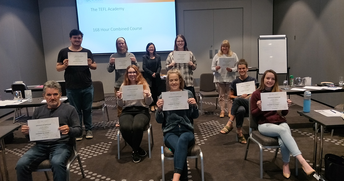 TEFLAcademyUK's tweet photo. Throwing back to March when these students in Adelaide, Australia passed their courses.
Top work guys! π
#TEFLCourses #TeachEnglish #EnglishTeacher https://t.co/vXCaC64kzI