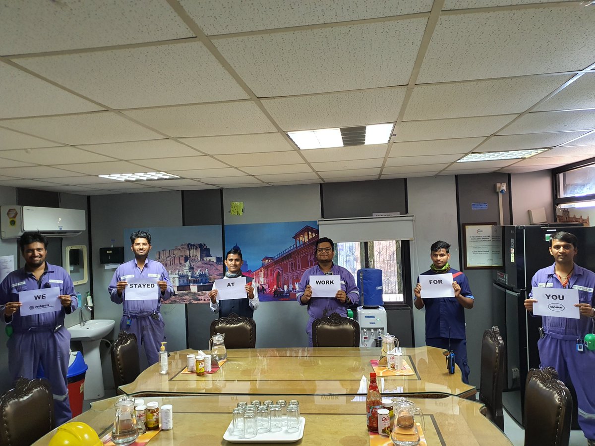 Cairn_Vedanta's tweet photo. Our frontline heroes are working at the rigs to produce oil and gas for the country's needs. They have a message for us. https://t.co/WE3bZ3kMIs