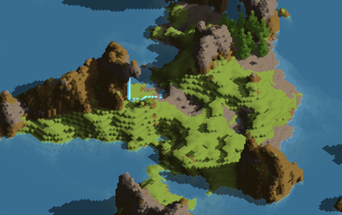 will3_z's tweet photo. #gamedev voxel terrain :) https://t.co/EngKl3EMqp