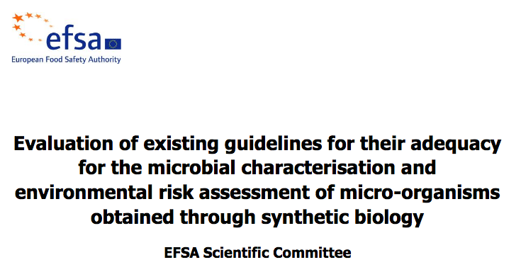 vdlorenzo_CNB's tweet photo. @EFSA_EU, the EU agency that handles environ release of GMOs has launched a public consultation on Synthetic Biology https://t.co/xkATPwhw82. It is a somewhat long document https://t.co/LsHpizVpNo but it gives the flavour of how the issue will be managed at this side of the World https://t.co/rcCKIzOtqY