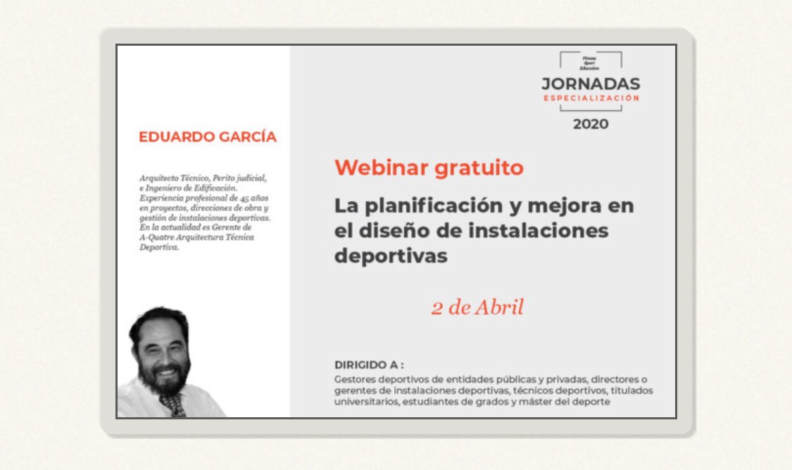 🖥GESTIÓN DEPORTIVA | Webinar gratuito sobre diseño de instalaciones deportivas. ORGANIZA <a href="/unofit1/">_unofit_</a> ➡️unofit.com/producto/la-pl…