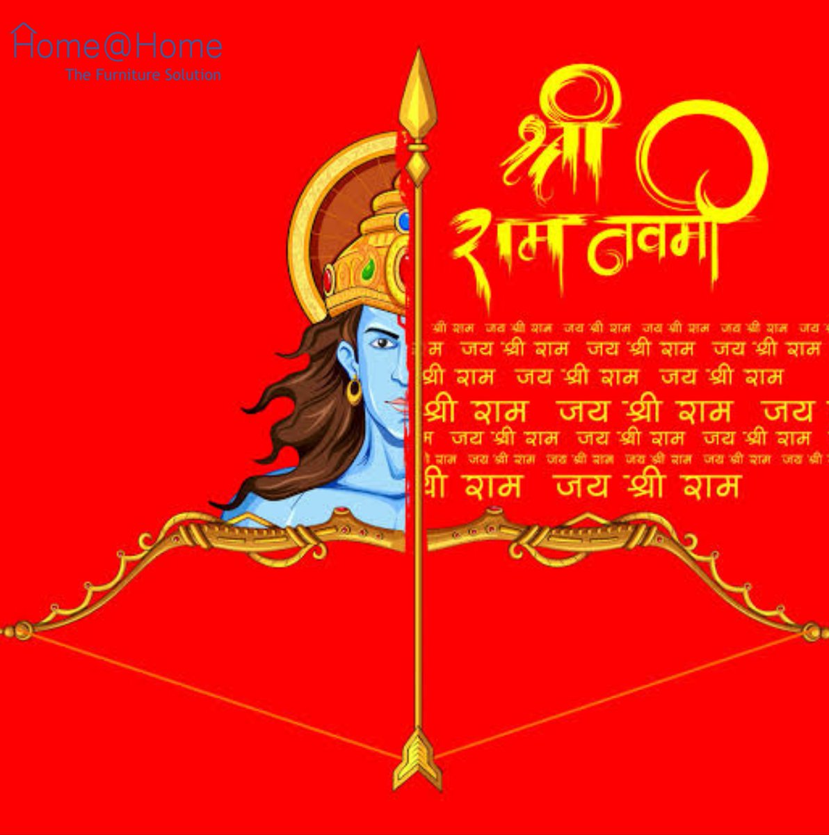 On the auspicious occasion of #RamNavami, May Lord Rama bestow joy, harmony and prosperity on you and your family. 
#StayHomeStaySafe 
#HappyRamNavami #ShriRam #JaiSriRam #जय_श्रीराम #Ramnavmi2020 #रामनवमी
#homeathomefurniture