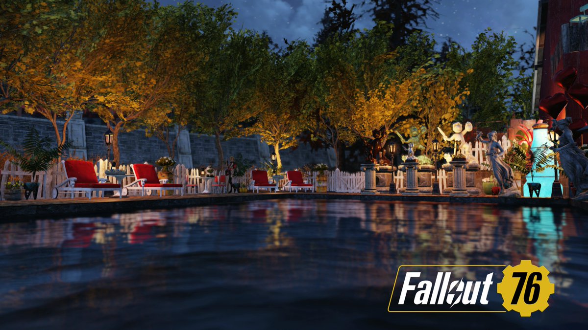 DakaTheWanderer's tweet photo. Check out Pleasant Valley Public Pool! Special thanks to @ElWenchoMusic for allowing me to use your music & to the actors & actresses tagged below! Give them all a follow! #Fallout76 #Dakabuilds #dakathewanderer #ElWencho https://t.co/dnRFcQBwn1 https://t.co/vaEtfqGidA