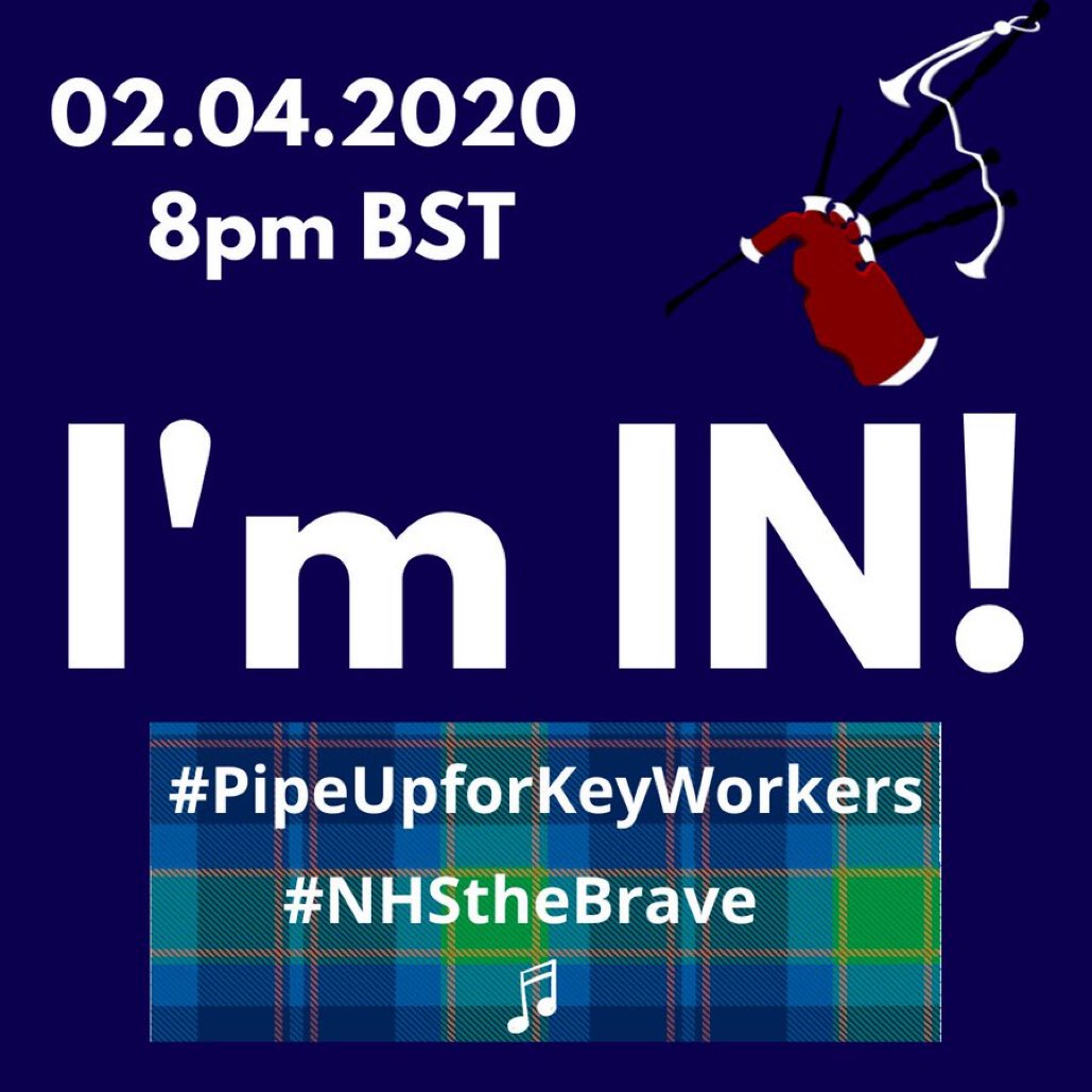Tiggerbott's tweet photo. Piping Scotland the Brave for NHS and Key Workers https://t.co/rKngjzYbo6