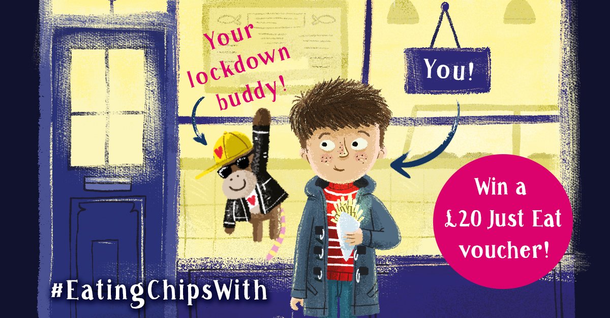 piccadillypress's tweet photo. Do you want to win a £20 #JustEat voucher? 🍟
Join us in celebrating the publication of @HelloMarkLowery's #EatingChipswithMonkey by sharing a picture of you #EatingChipsWith your lockdown buddy + tag someone you wish you were #EatingChipsWith to enter! Closes April 6, 12pm. https://t.co/GqFEeP4RN3