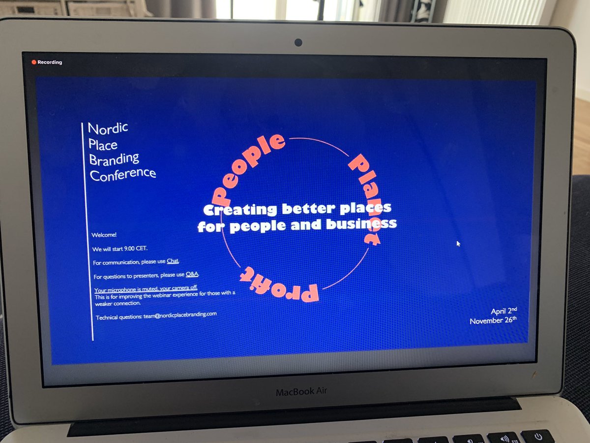 Let’s go! Nordic #PlaceBranding Conference 2020 Webinar starts in a minute. Five inspiring speakers will set the scene for the #learningjourney that starts now and ends with the conference on 26 November in Oslo, organised with @osloregionen Read more: nordicplacebranding.com