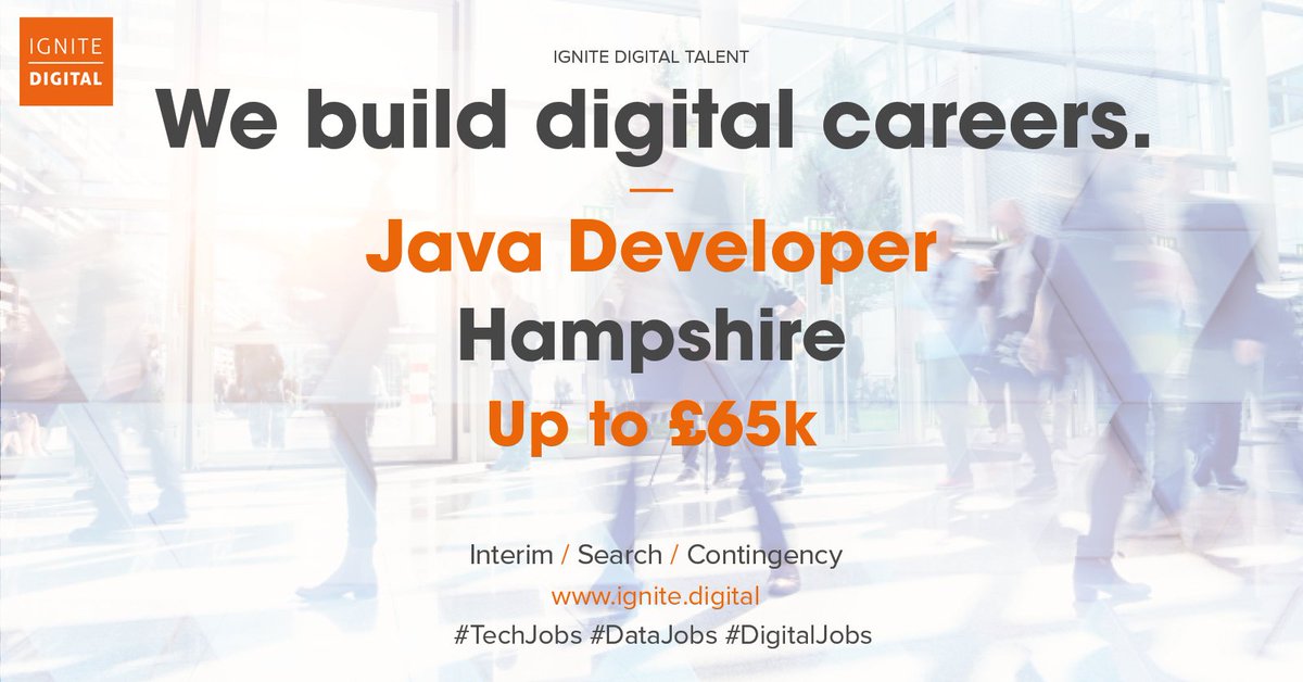 IgniteDigitalHQ's tweet image. Work for an award winning SaaS provider! Head to our website for more details. We can arrange remote interviews for this role. 
#TechJobs #JavaRoles #Java #DeveloperJobs #JavaDeveloper