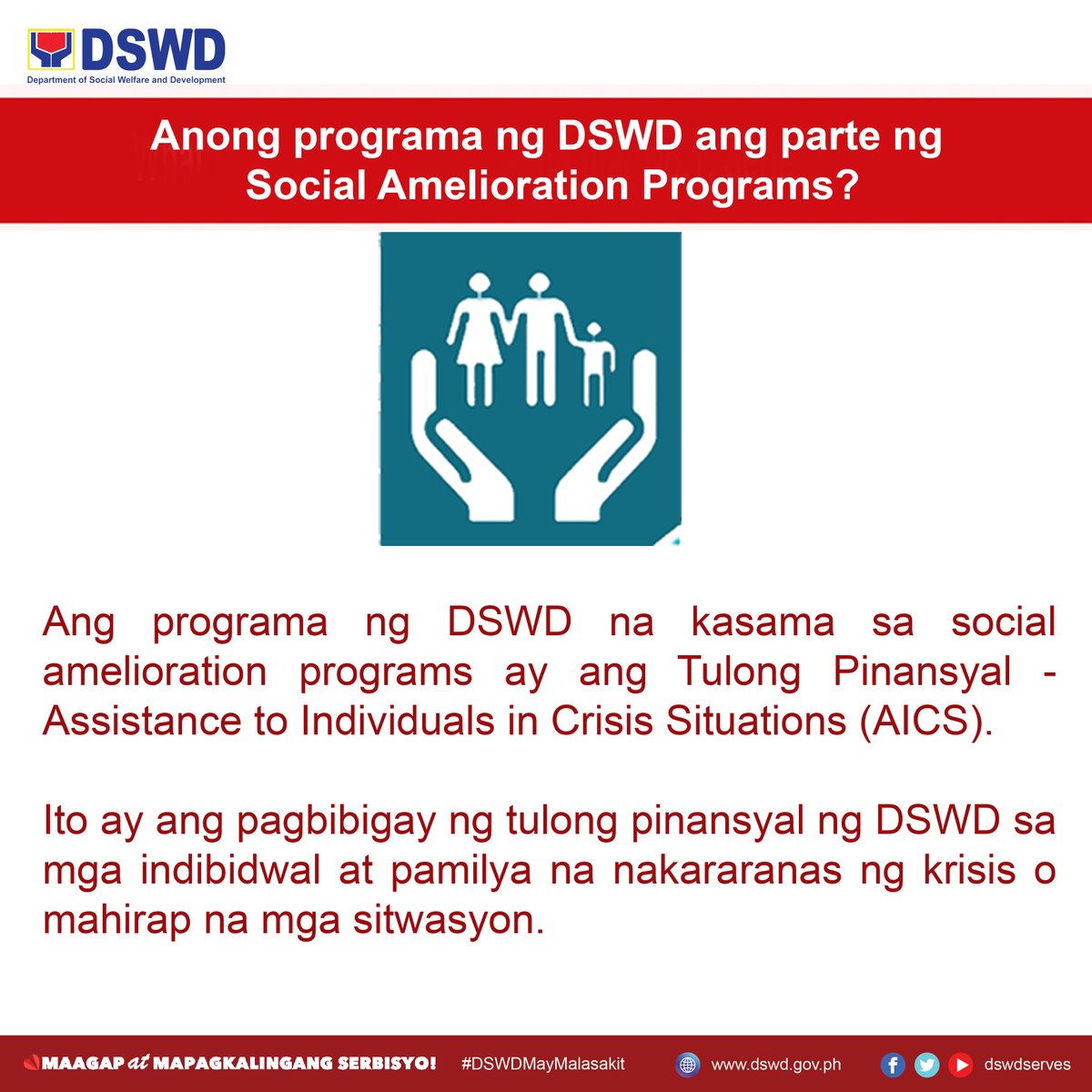 dswdserves's tweet photo. Narito ang ilang mahahalagang impormasyon ukol sa Social Amelioration Program ng DSWD.

#DSWDMayMalasakit
Maagap at Mapagkalingang Serbisyo! https://t.co/5Fk6QT14sh