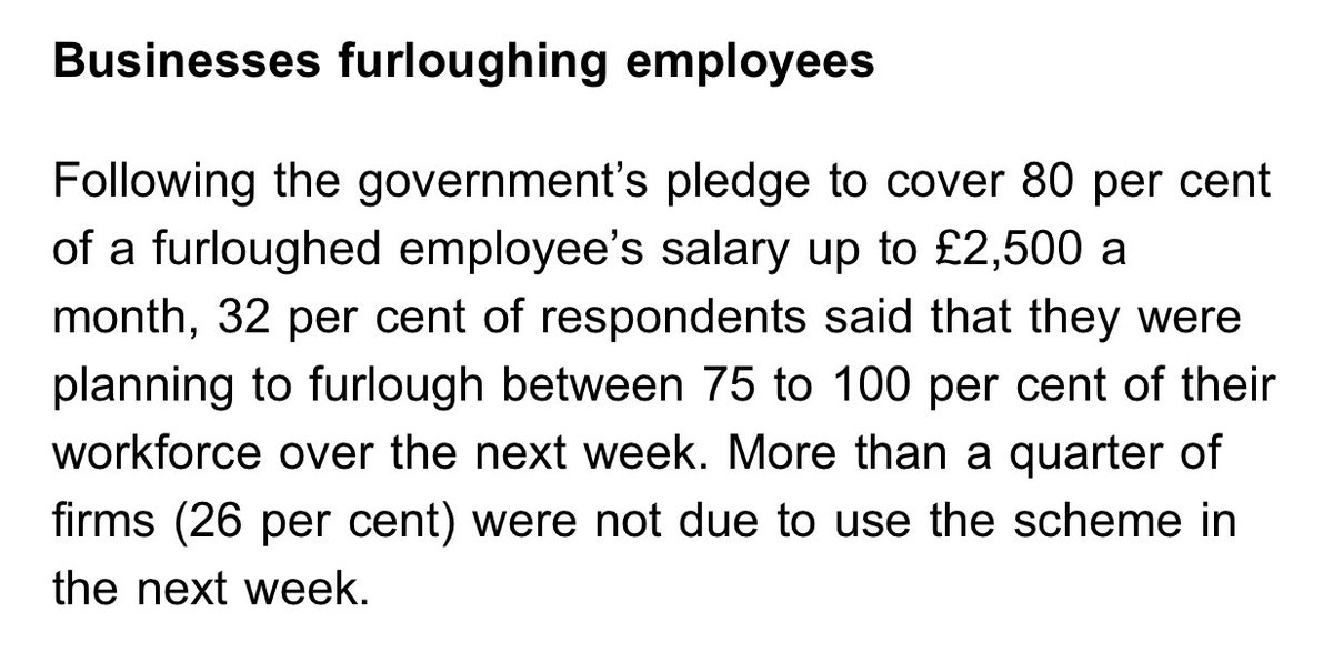 3 key points.1. Furlough scheme take up looks to be running well ahead of HMT estimates.