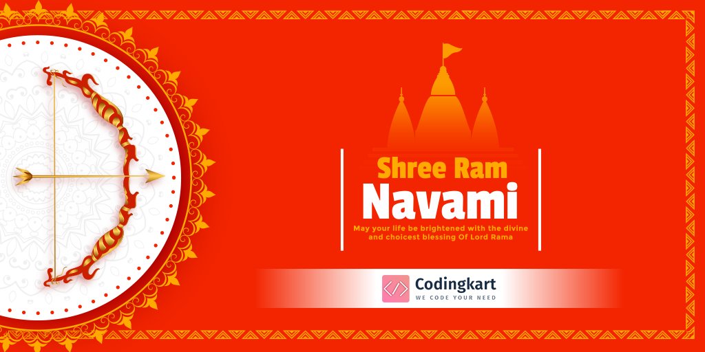 Codingkart1's tweet image. Hoping that Lord Rama bestows happiness and prosperity in your life &amp;amp; brightens it with his divine blessings..

Happy Ram Navami..!!

#ramnavami #jaishreeram #happyramnavami