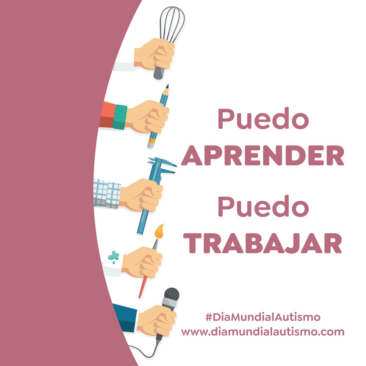 En el #DiaMundialAutismo reclamamos medidas y  apoyos necesarios para que las personas con #TEA #autismo puedan acceder a la educación y a un puesto laboral en igualdad de oportunidades. 
#2Abril diamundialautismo.com