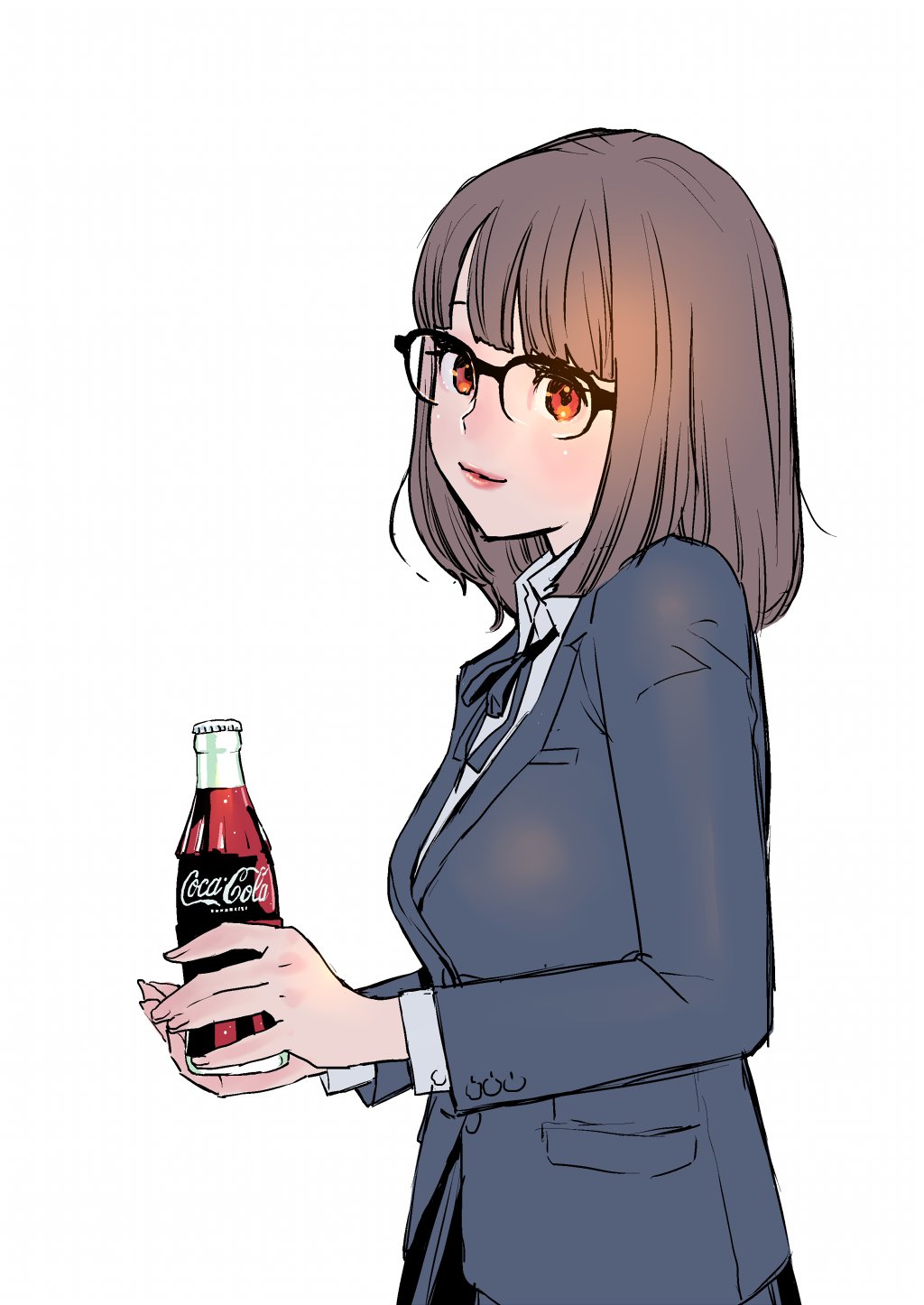 Twitter 上的 大崎ペコ丸 ぐだぐだするき １巻発売中 冷えてるよ イラスト女の子 眼鏡娘 制服 コカ コーラ T Co Xyu5vtl2mk Twitter