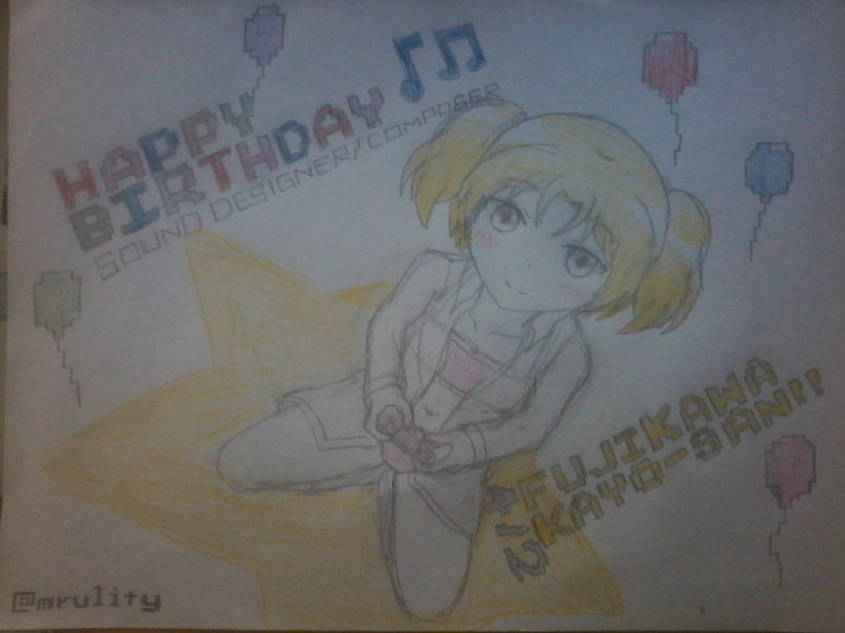 Jaiden Shephard Happy Birthday Fujikawa Kayo San Yeah I M Terribly Forgot It S Her Birthday But Still Glad I M Drawing This In Time Decent And Yes I Always Liked Music