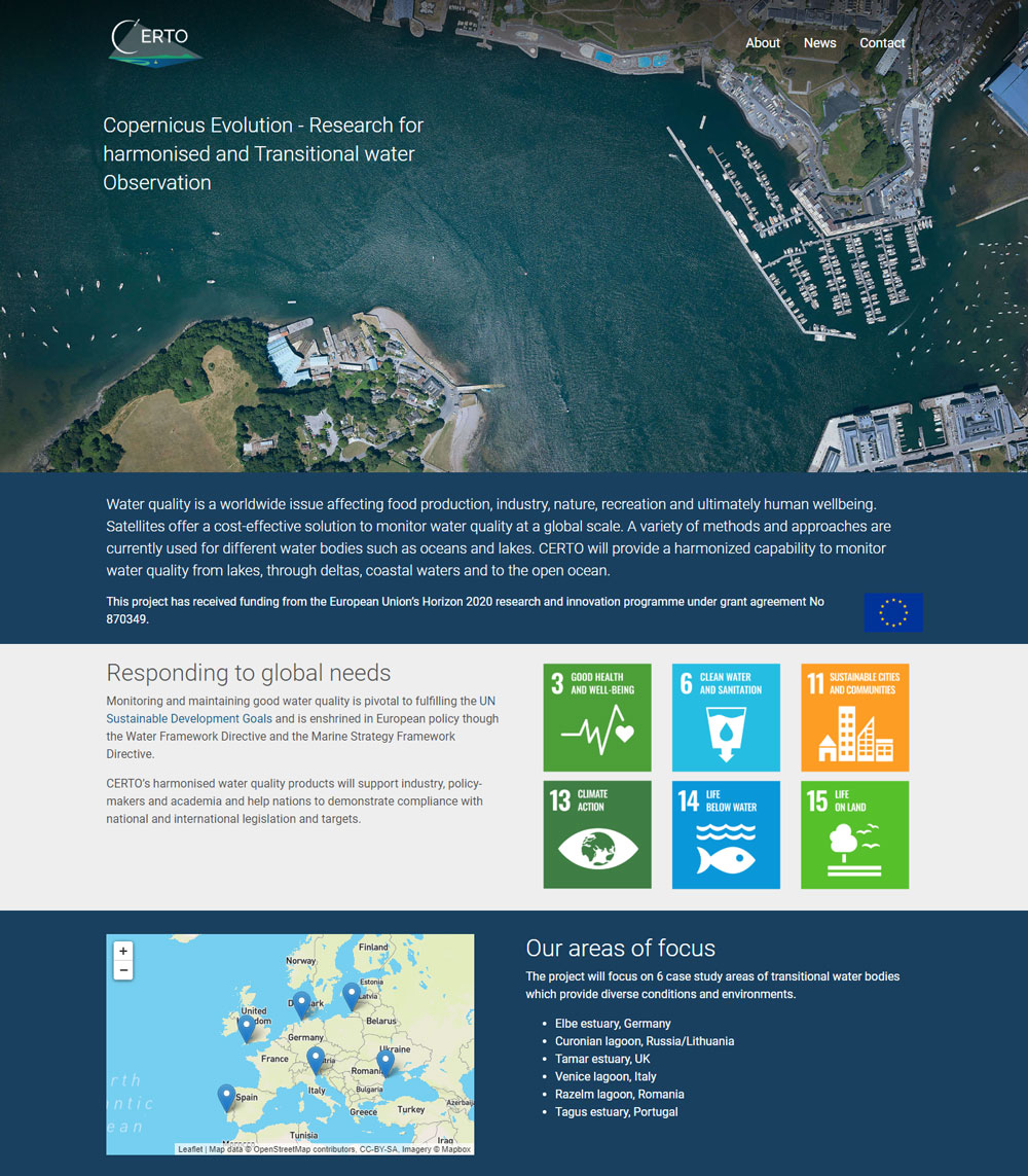 CERTO_project's tweet photo. Check out the new @CERTO_project website at https://t.co/rxoC4g9FqD, a @EU_H2020 project working to provide a harmonized capability to monitor water quality from lakes, through deltas and coastal waters to the open ocean. https://t.co/3hTgnG5ag2