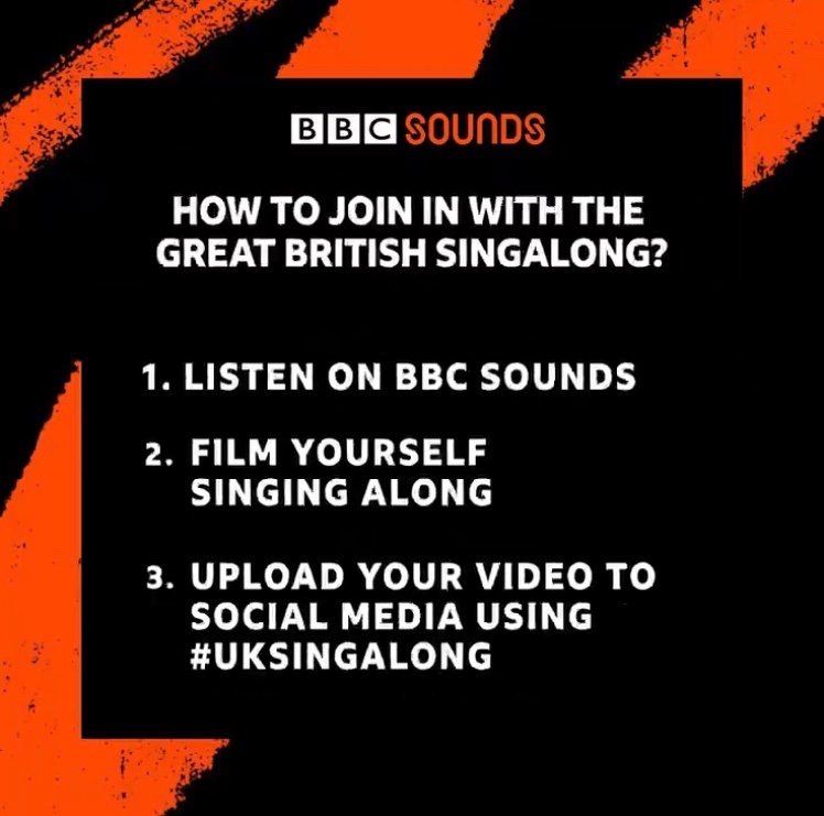 stcuthbertsCHS's tweet photo. Good morning!
There’s just under half an hour  to go before BBC Radio stations start the Great British Singalong 🎵🎶

Start those vocal warm-ups now, make sure those alarms are set for 9am and listen on the BBC Sounds app to sing 5 of your favourite songs. https://t.co/l4THCEFrPQ