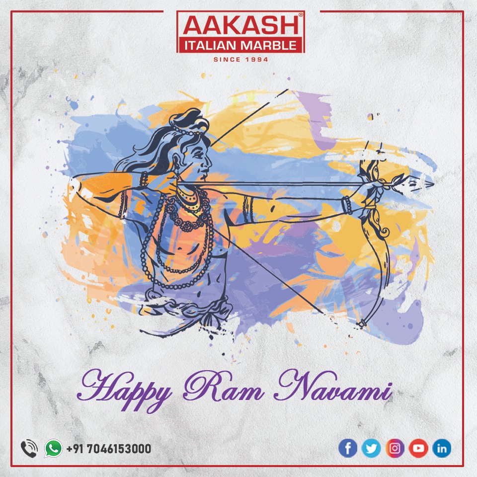 aakashmarbles's tweet photo. On this holy occasion of Ram Navami, #AakashItalianMarble wishing that blessings of #ShriRama be with you. Your heart and home be filled with happiness, peace and prosperity. Happy #RamNavami

#ramnavami2020 #ram #staysafe #stayathome #coronavirus #stayhealthy #hinduism #lordrama https://t.co/dvBZf1G50B