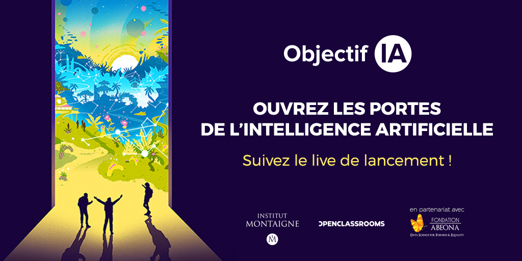 OCFrance's tweet photo. Rendez-vous à 11h sur notre page Facebook afin de découvrir notre nouveau cours sur l'intelligence artificielle, en partenariat avec @i_montaigne et @FondationAbeona

Pour suivre le live, inscrivez vous dès maintenant ici : https://t.co/XPl2PQHg0i https://t.co/AEhsYtU75Y