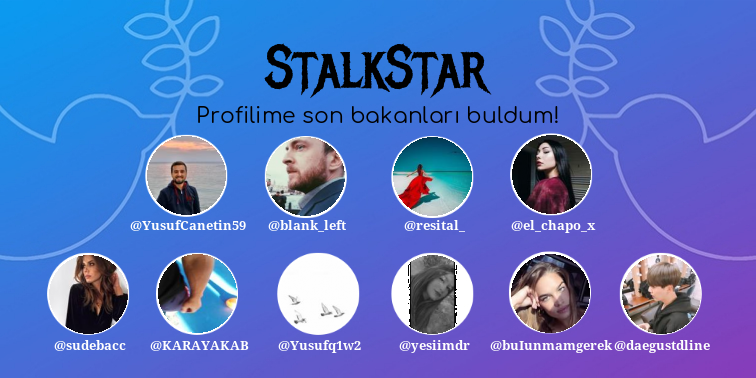 Beni gizlice takip edenler
via stalkstar.com/?isiksacan