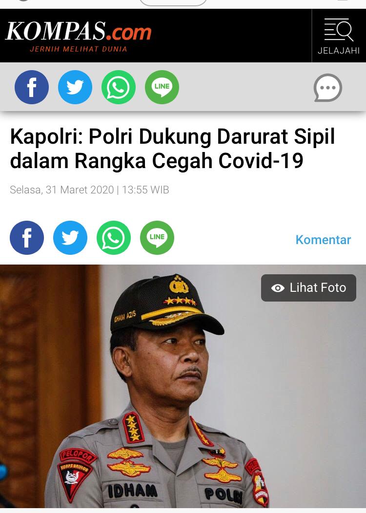 BangsaMenjaga's tweet photo. Setelah Presiden menerbitkan Keppres Darurat Corona dan PP No 21 tahun 2020 tentang Pembatasan Sosial Berskala Besar (PSBB), Kapolri keluarkan 8 perintah untuk personilnya.
#OptimisCegahCovid19 https://t.co/sc0GsluhM5