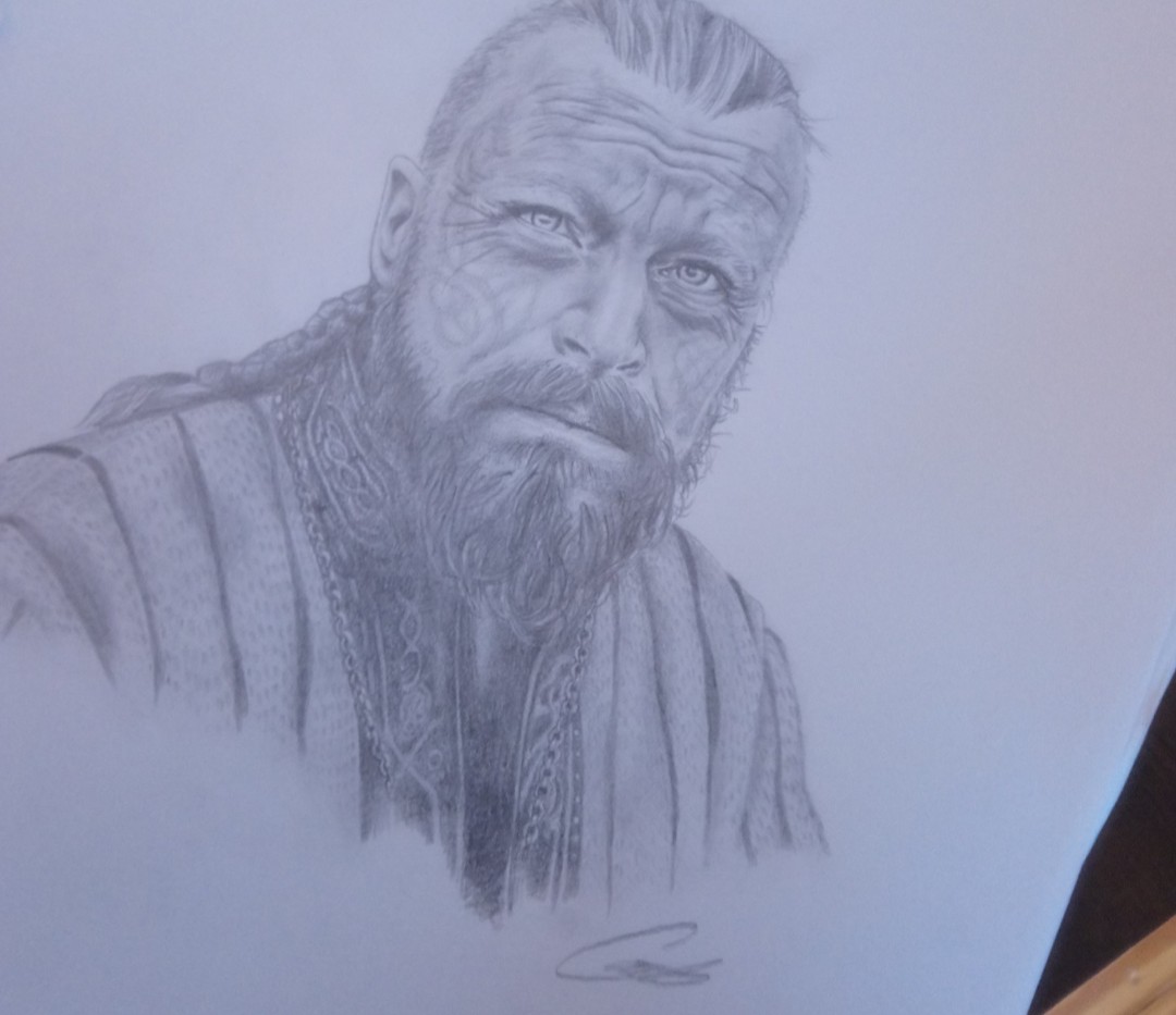 Cait_Smith's tweet photo. Today's drawing of King Harald from Vikings #PortfolioDay #Vikings #ArtistOnTwitter #FANART https://t.co/JGgIcAyfxD
