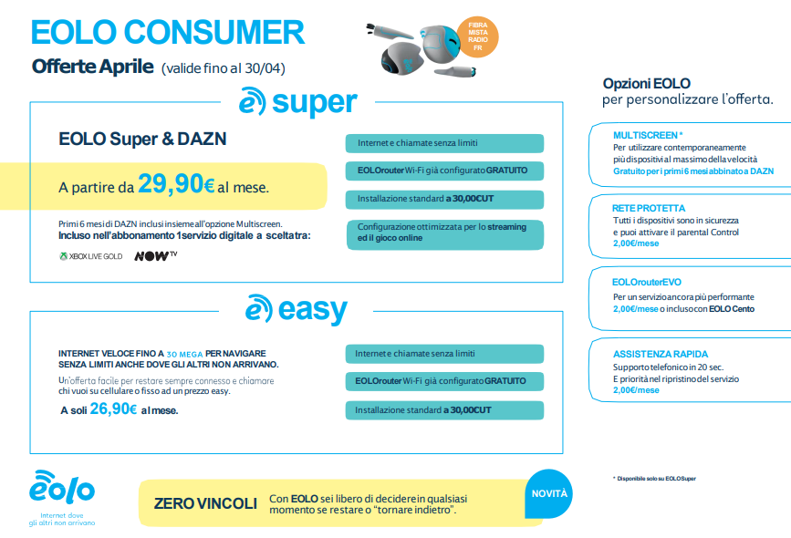 NOVATECHINFORM2's tweet image. OFFERTE EOLO VALIDE FINO AL 30/04

#eolo #eolostreaming #netflix #partnereolo #novafeltria #perticara #talamello #pennabilli #rimini #valmarecchia
#partnerautorizzatoeolo