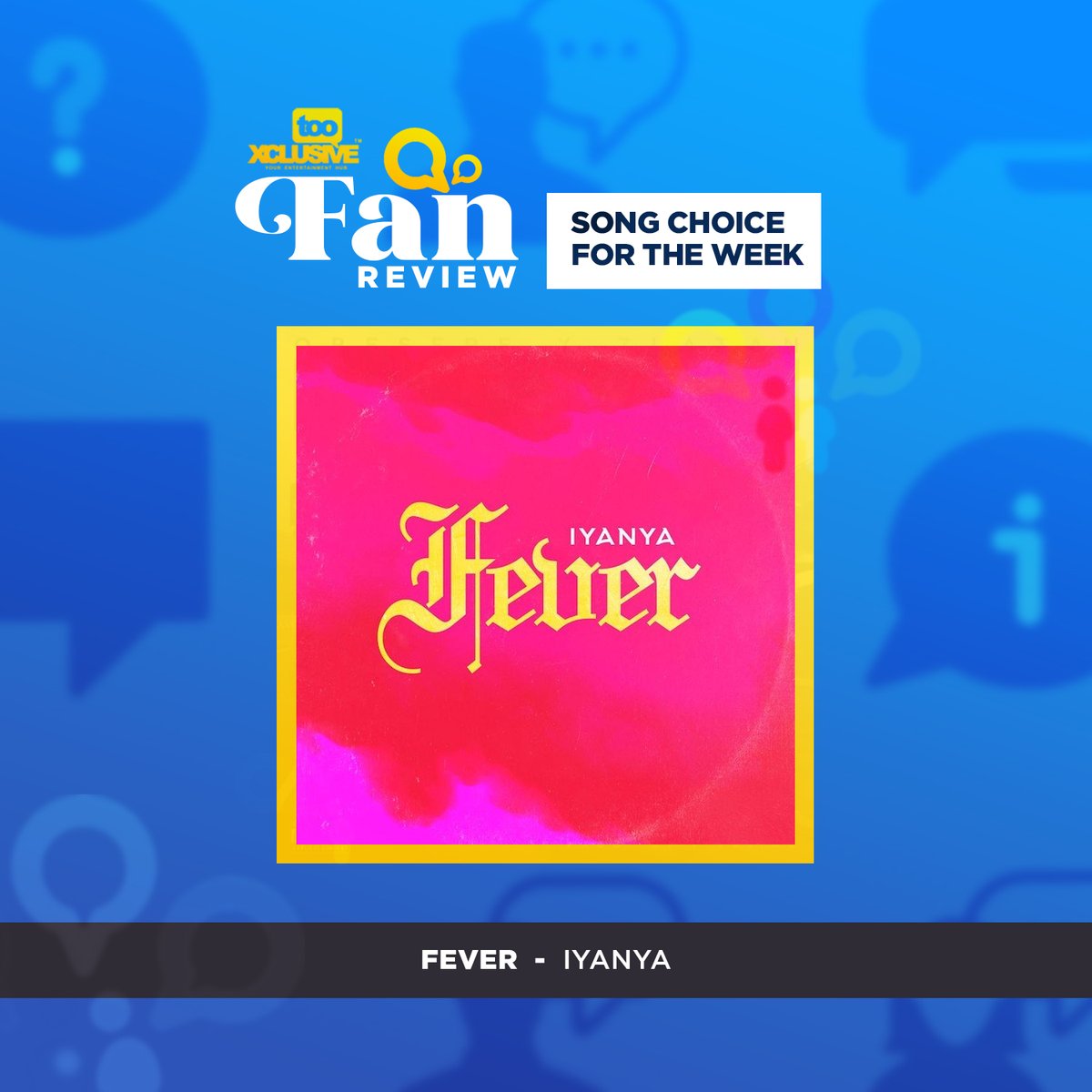 tooXclusive_com's tweet photo. Have you heard Iyanya's Fever?
Have you watched the video?
What is your review?
#txfanreview #txfan #txmusic #tooxcluisvefans #txfans #afrobeats #afropop #afromusic #africanmusic #tooxclusive #tooxclusivemusicreview https://t.co/Rh8fKPrwNW