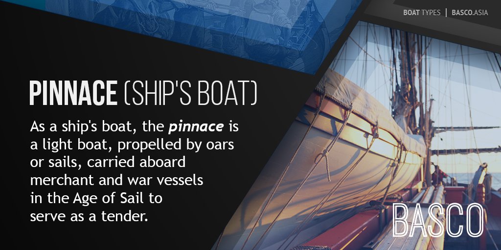 In modern parlance, 'pinnace' has come to mean an auxiliary vessel that does not fit under the 'launch' or 'lifeboat' definitions. #boattypes