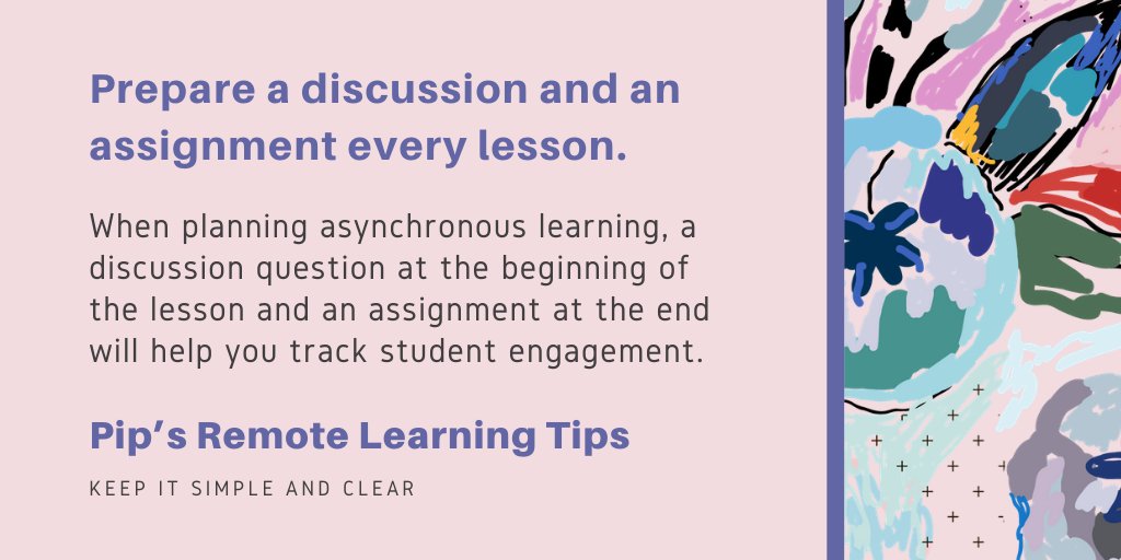 Planning online learning for next term? You can do this asynchronously with a couple of strategies to check engagement with students. #learningfromhome #pipstips