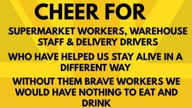 Those taking part in the second Clap for Carers later are being asked to extend their support to other key workers, including supermarket workers, warehouse staff and delivery drivers... bbc.in/345gPjN