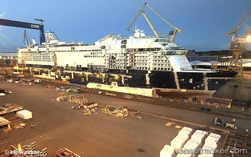 vesseltracker's tweet photo. March 31 Fire broke out amid 'Mardi Gras', a newly built Panama flagged #cruiseship. Although no injuries occurred, the ship is being inspected thoroughly for any remaining hot spots. Track its next move with @Genscape #Vesseltracker: https://t.co/XZWTE0Gflz https://t.co/o536EJWYFK