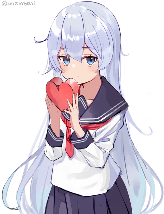 響が チョコを 渡したそうに こちらを見ている! 