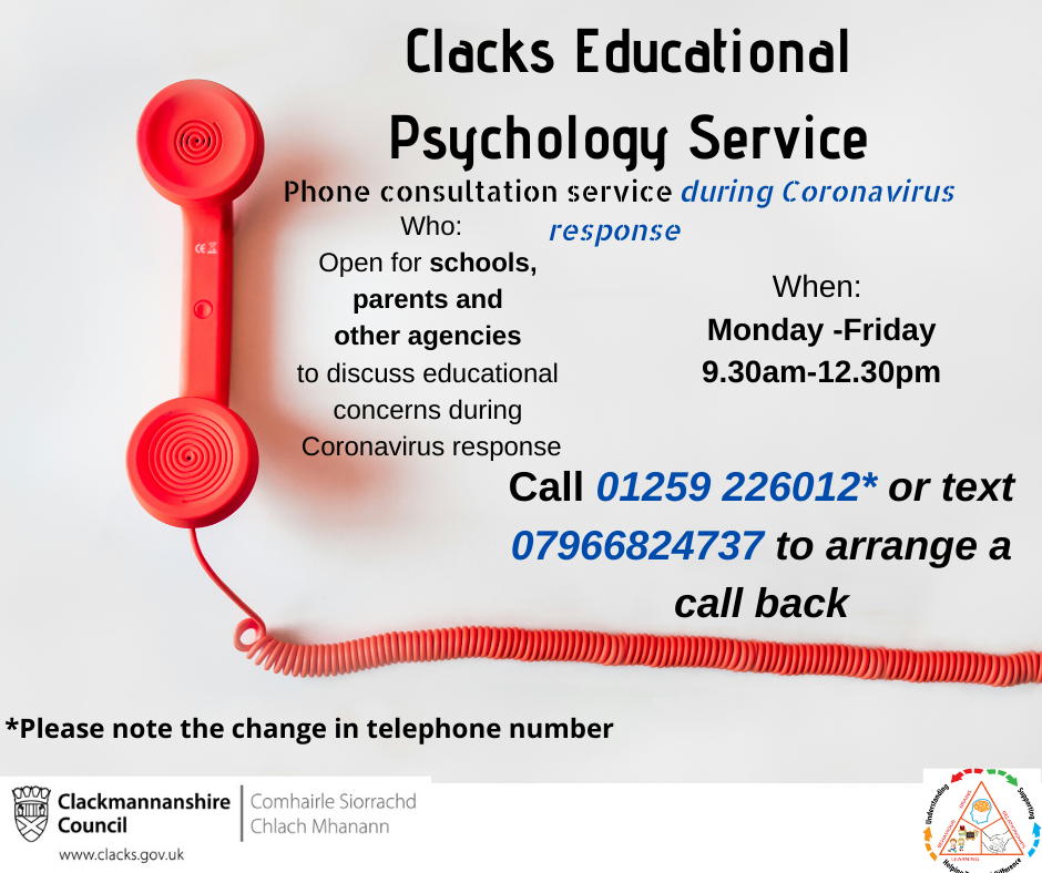 ClacksEPS's tweet photo. You've guessed it - the phones are open this morning! And we have a staff wellbeing session on Zoom at 2.30pm for anyone in @ClacksEducation who would like to join us - log in details are in the Google CLPL Classroom. #wegotyou #stayregulated https://t.co/QIUnmPd5fn