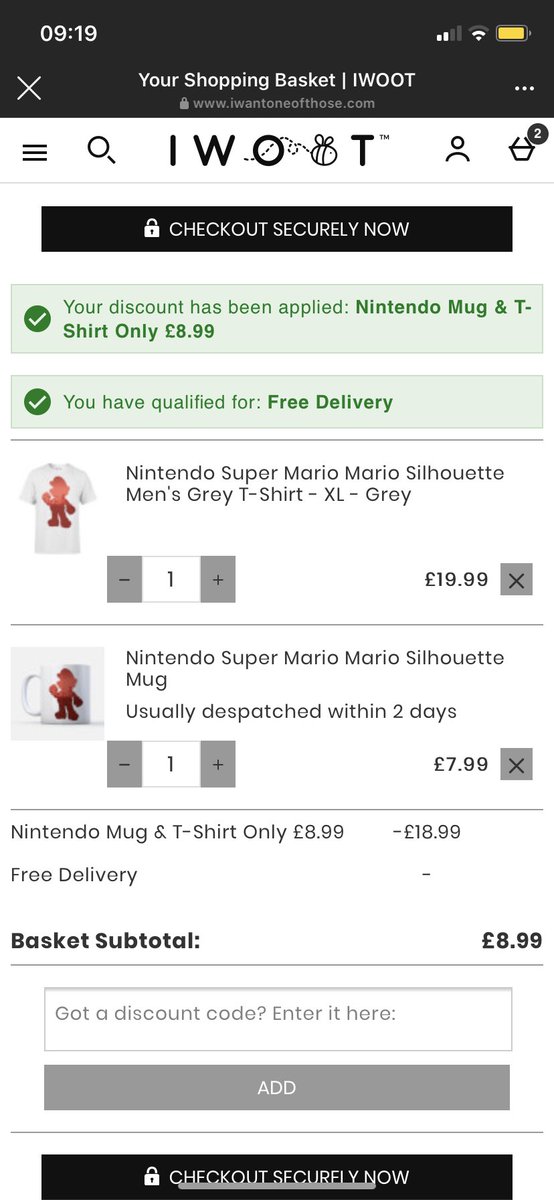 RetroGamesRplay's tweet image. For all my friends who are Nintendo fans 🔔‼️ @iwoot are offering a Nintendo Mug and T-Shirt for £8.99 delivered!

I am not affiliated with them, just saw an advert which I thought was good value so passing it on! #nintendo #mario #luigi #StayHomeStaySafe