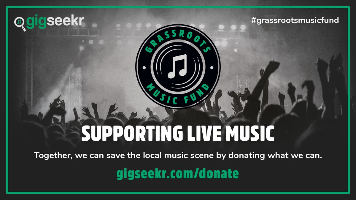 With events being cancelled &amp; rescheduled due to COVID-19, the Grassroots music scene is likely to lose over £40m in ticket sales between March/June. This loss will threaten jobs, livelihoods &amp; may cause independent venues to close. #grassrootsmusicfund

gigseekr.com/donate