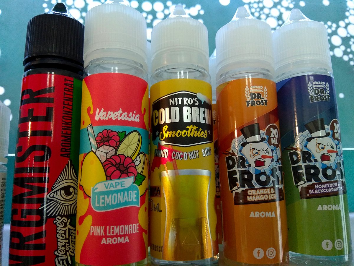 aerecig's tweet photo. Novità!
#NRGMISTER VOVAN 
#PINK LEMONADE #VAPETASIA 
#MANGO COCONUT #NitrosColdBrew 
#ORANGE MANGO ICE #DrFROST 

#HONEYDEW &amp; BLACKCURRANT ICE #DrFROST 

#Moncalieri Viale Porta Piacentina 66 B
#sigarettaelettronica #Torino #ecig #cambiano #santena #trofarello #nichelino #eliquid https://t.co/mCVUCozp8H