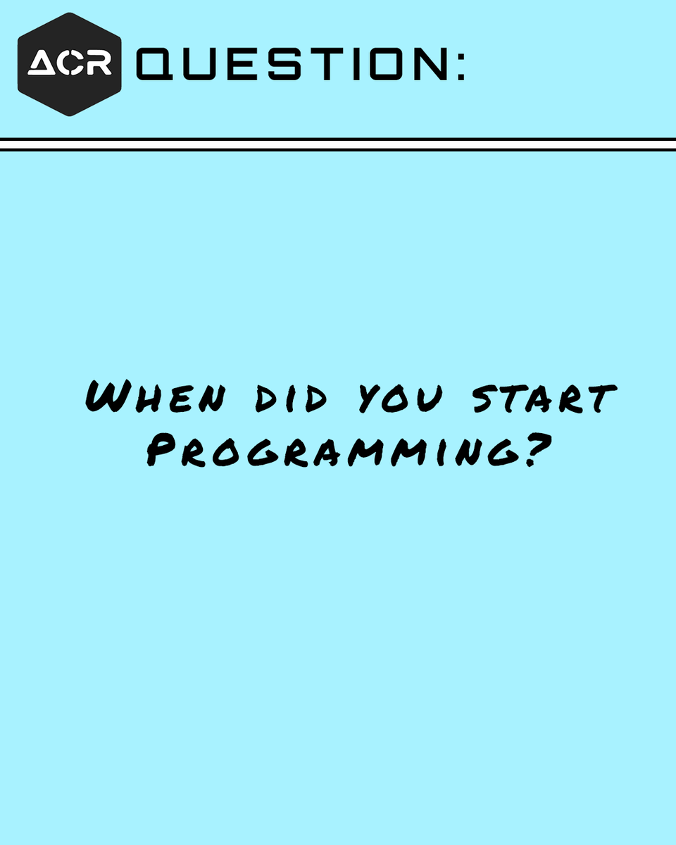 acroynon's tweet image. When did you start programming?
#askadev #programming #askdeveloper #devcommunity