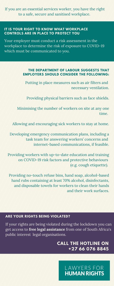 LHR_SA's tweet image. 📢#EssentialServiceWorkers, know your rights during the #COVID19 #LockDown period!